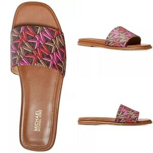 NEW Michael Kors Multicolor Sadler Slide Sandals